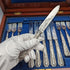 1861 British Antique Silver Plated Cutlery Set of 6 Elkington Wooden Box